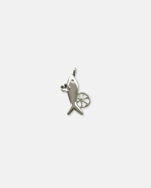 Kiki's Sardine pendant in sterling silver-plated brass